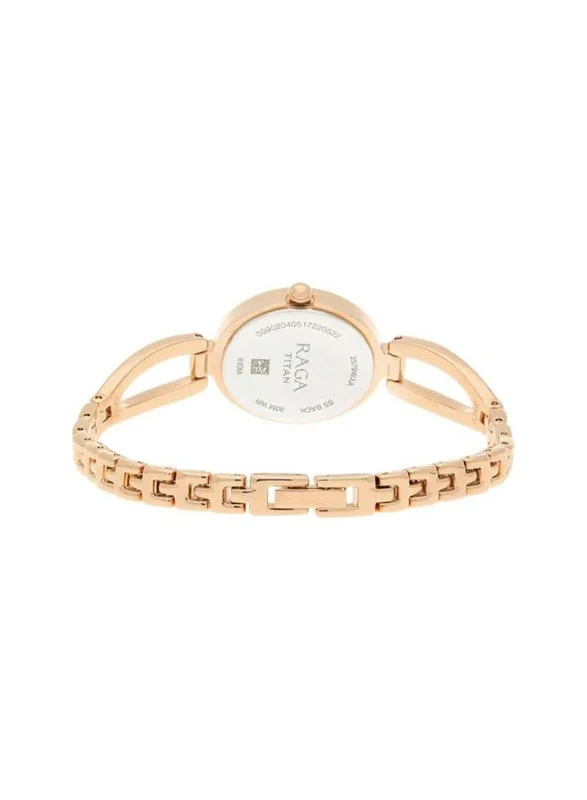 تيتان Titan Raga Viva Quartz Analog Rose Gold Dial Rose Gold Metal Strap Watch for Women - NT2579WM01